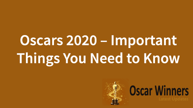 Oscars 2020